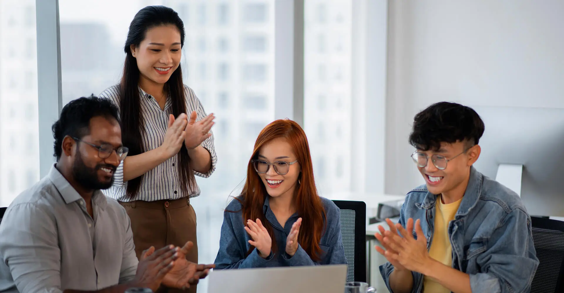 Business professionals in meeting